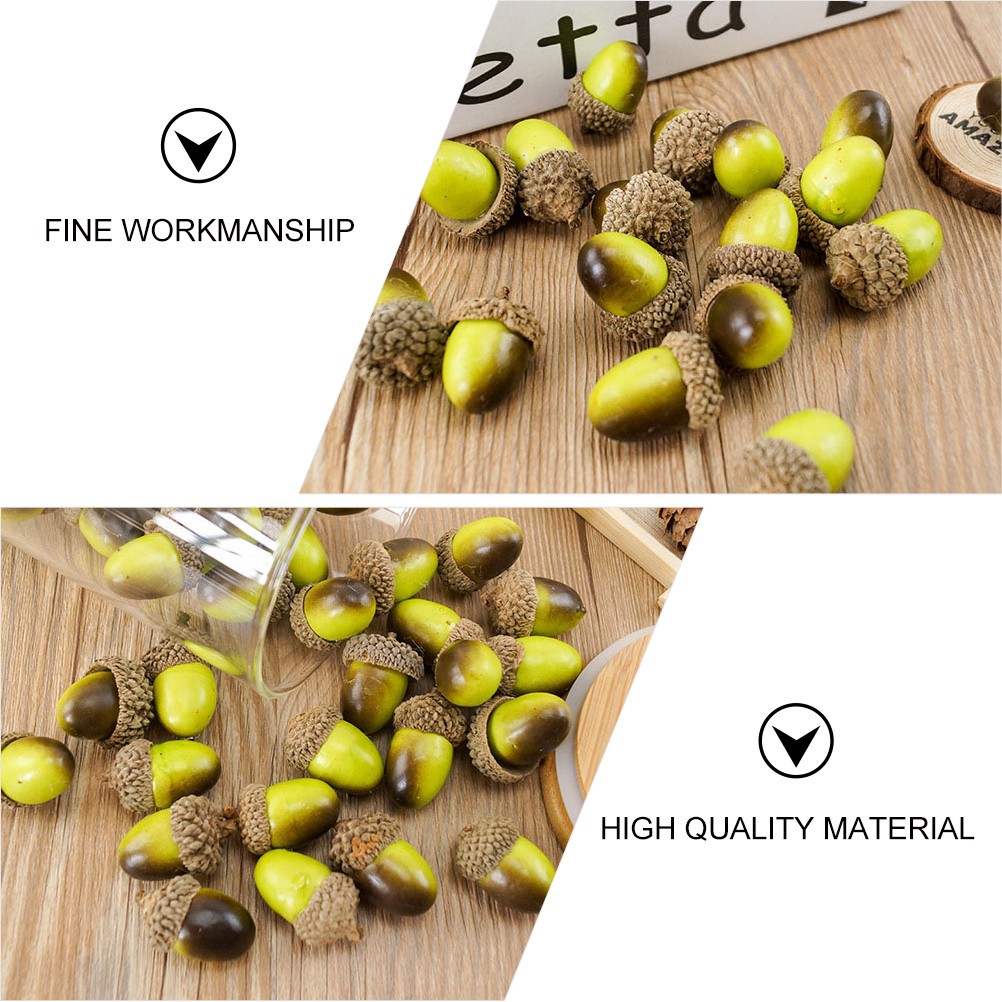 10 Pcs Simulated Wooden Acorn Christmas Decor DIY Accessories for Crafts