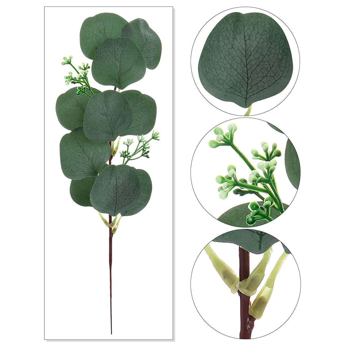 10/20 Artificial Eucalyptus Leaves Stems Garland Wreath Wedding Plant Home Decor