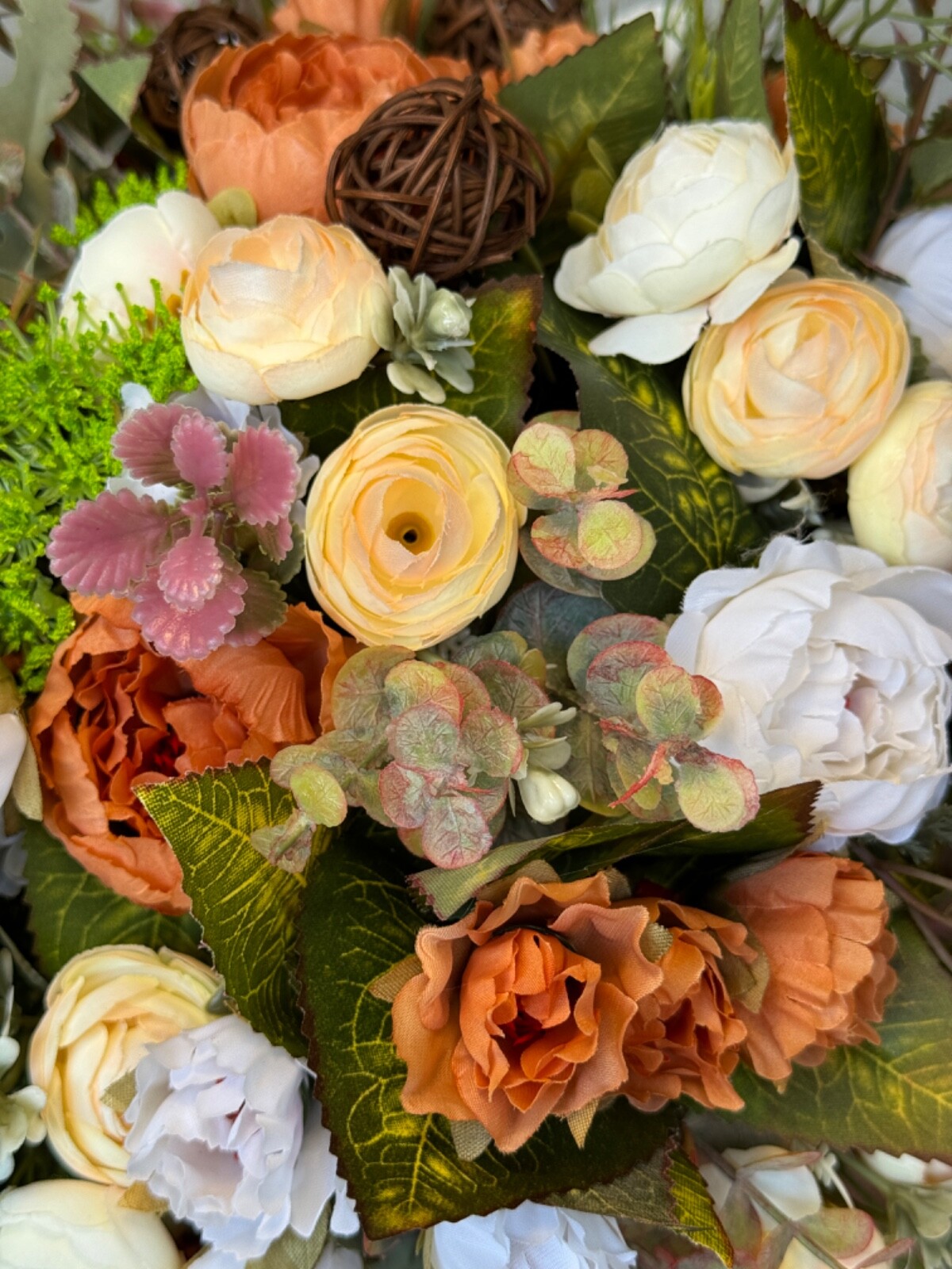 Flower arrangement “Spring“ in a vase, width 16’, height 15’, home decor