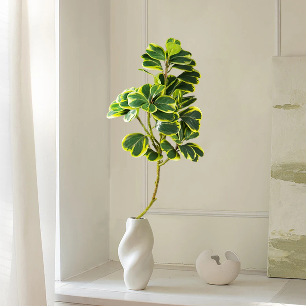 76cm/115cm Artificial Ficus Tree Fake Tropical Plants Plastic Rubber Branch
