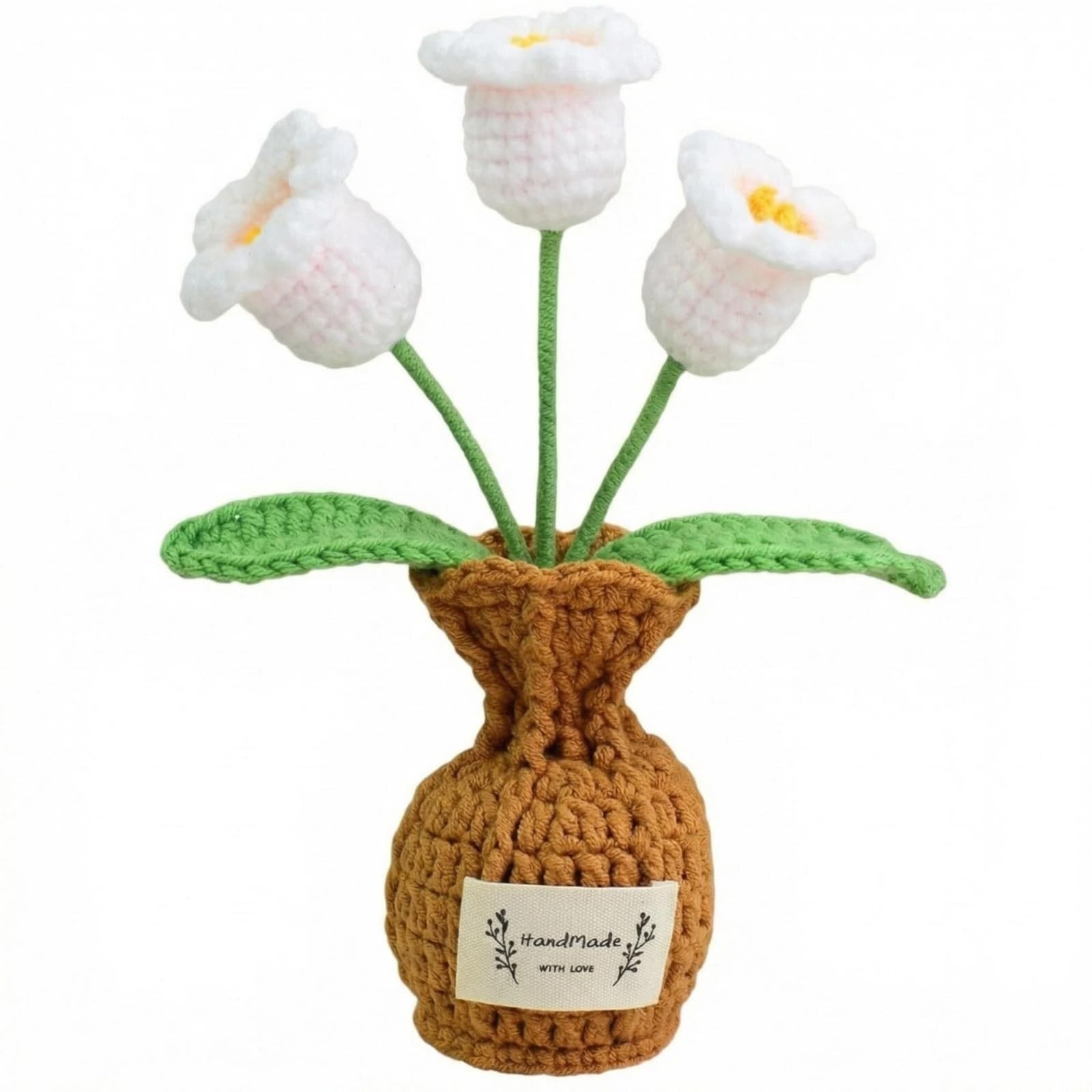 Crochet Lily of The Valley Vase, Cute Crochet Gift, Knitted Flowers, Adroable…