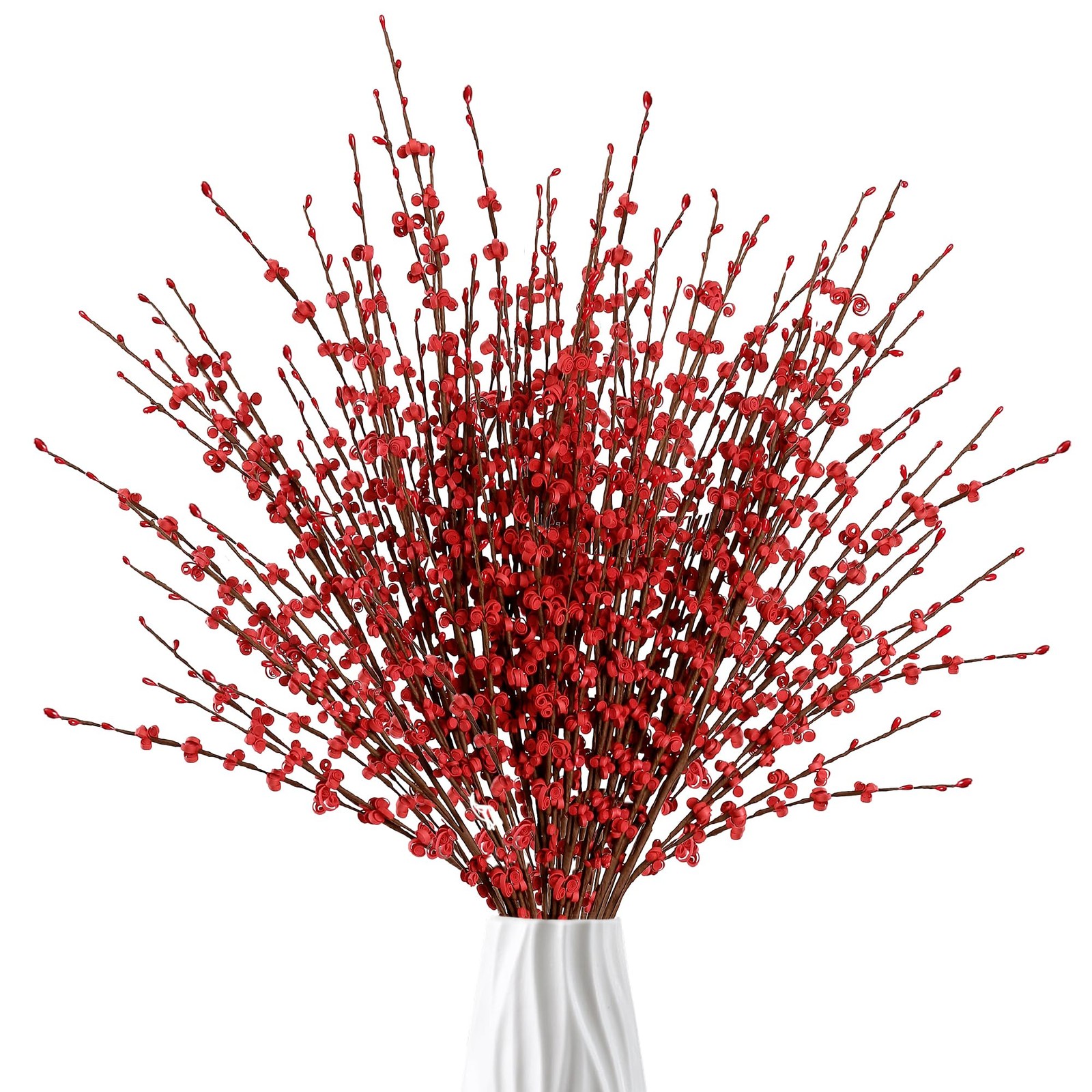 10 PCS 29.5 Inch Red Artificial Jasmine Fake Flower Branch Party Decor