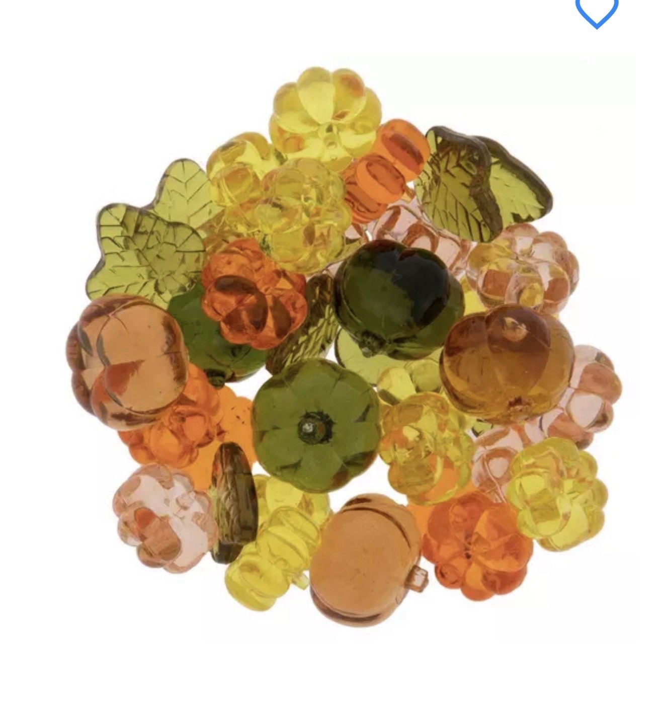 NEW ACRYLIC FALL PUMPKINS MAPLE LEAF SCATTER VASE FILLER 6.45 OZ BAG