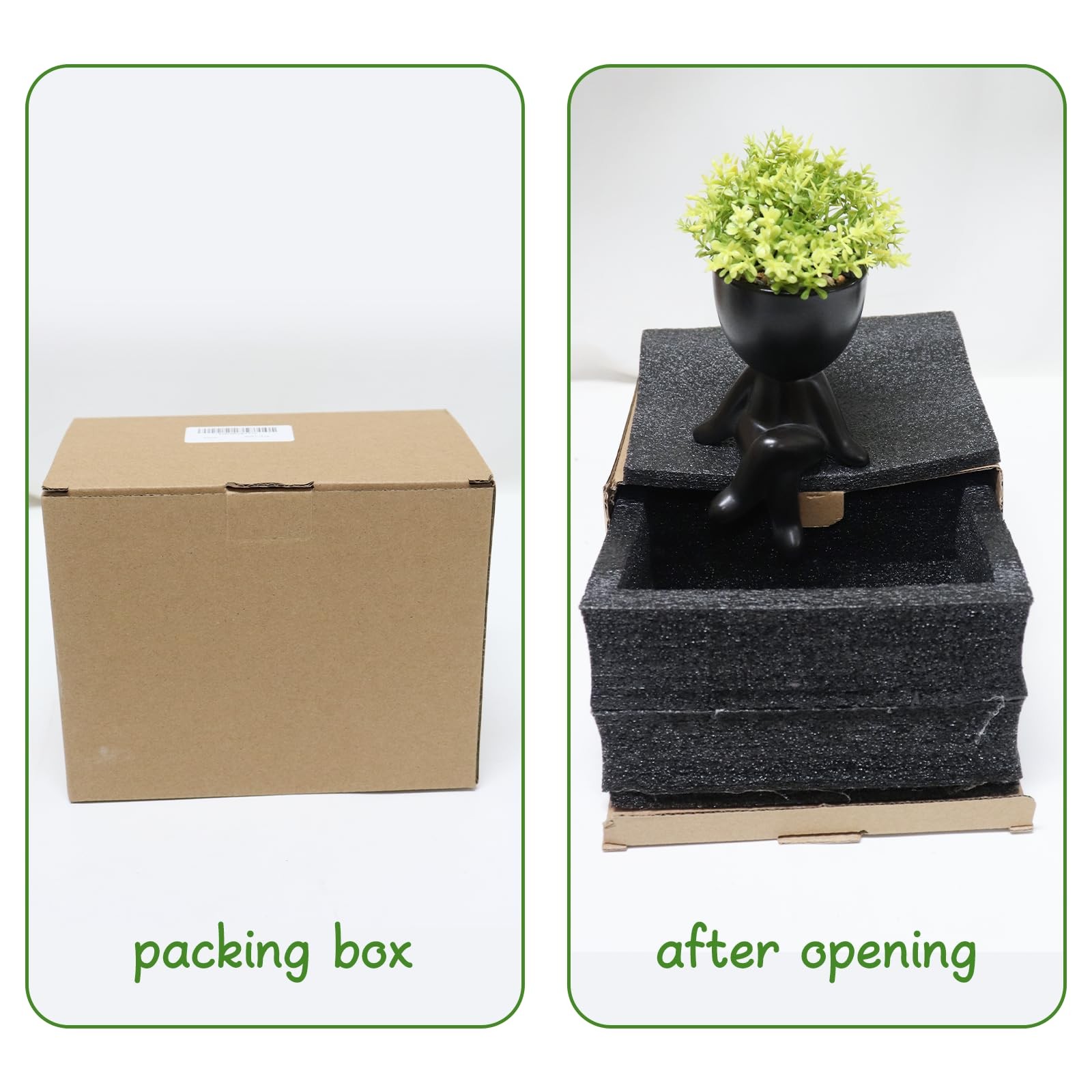 1 Set Small Fake Plants, Human-Shaped Pots, Office Decor, Women, Men, Cute Faux