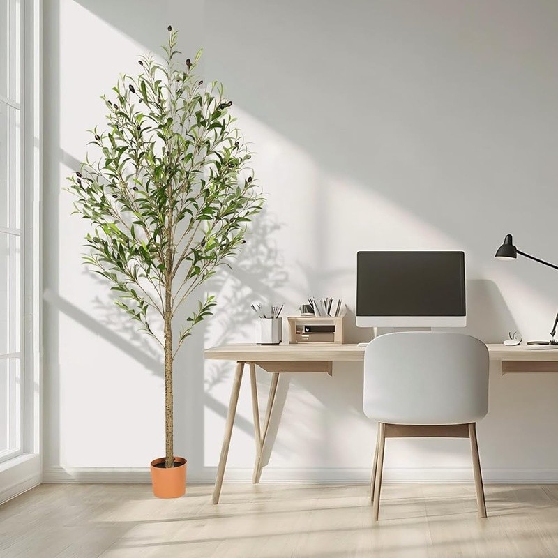 Realistic Olive Tree Artificial Plant Indoor Zero Maintenance Easy Setup New