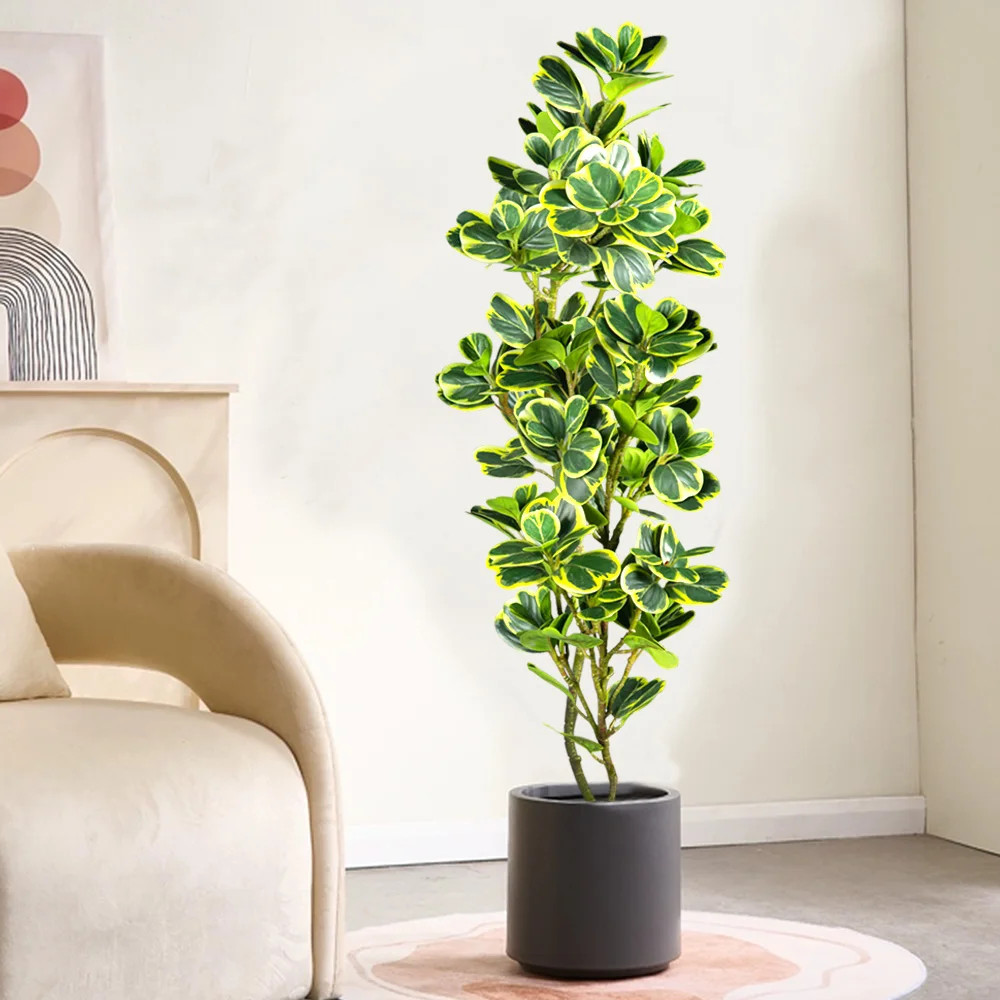 76cm/115cm Artificial Ficus Tree Fake Tropical Plants Plastic Rubber Branch