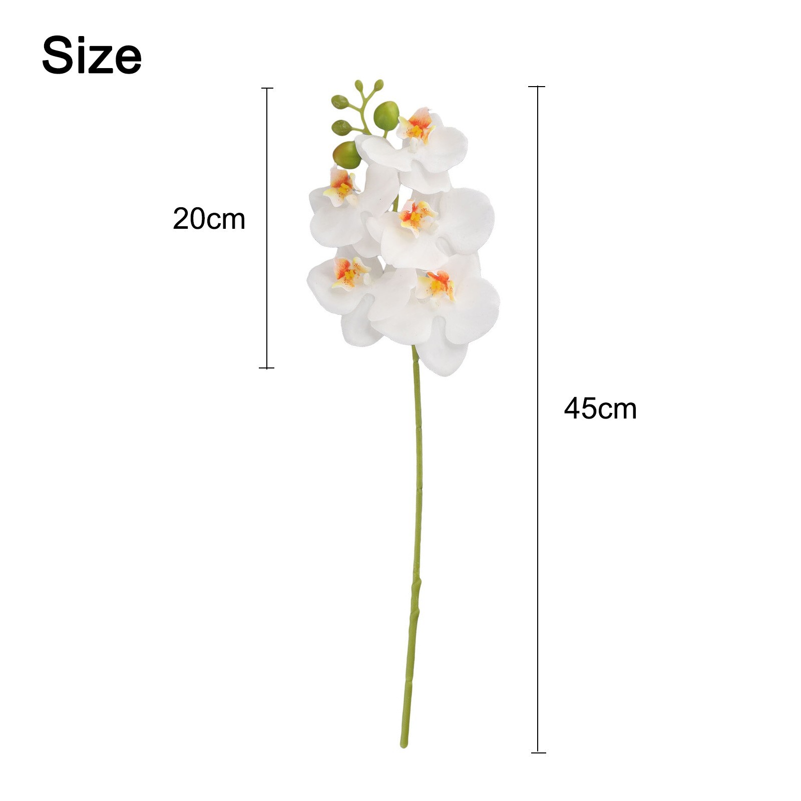 Delicate 17 7 inch Artificial Orchid Flowers Set of 4 Phalaenopsis Stems