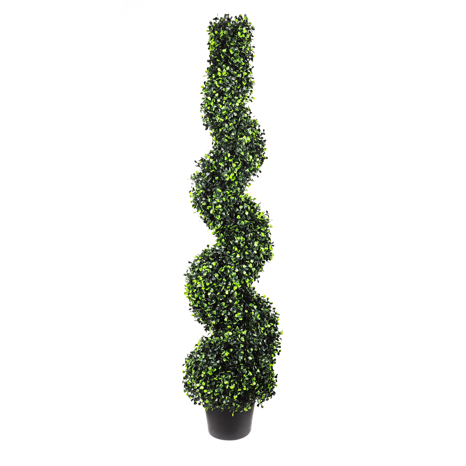 Artificial Boxwood Spiral Topiary Trees Plant with Plastic Pot for Home Decor