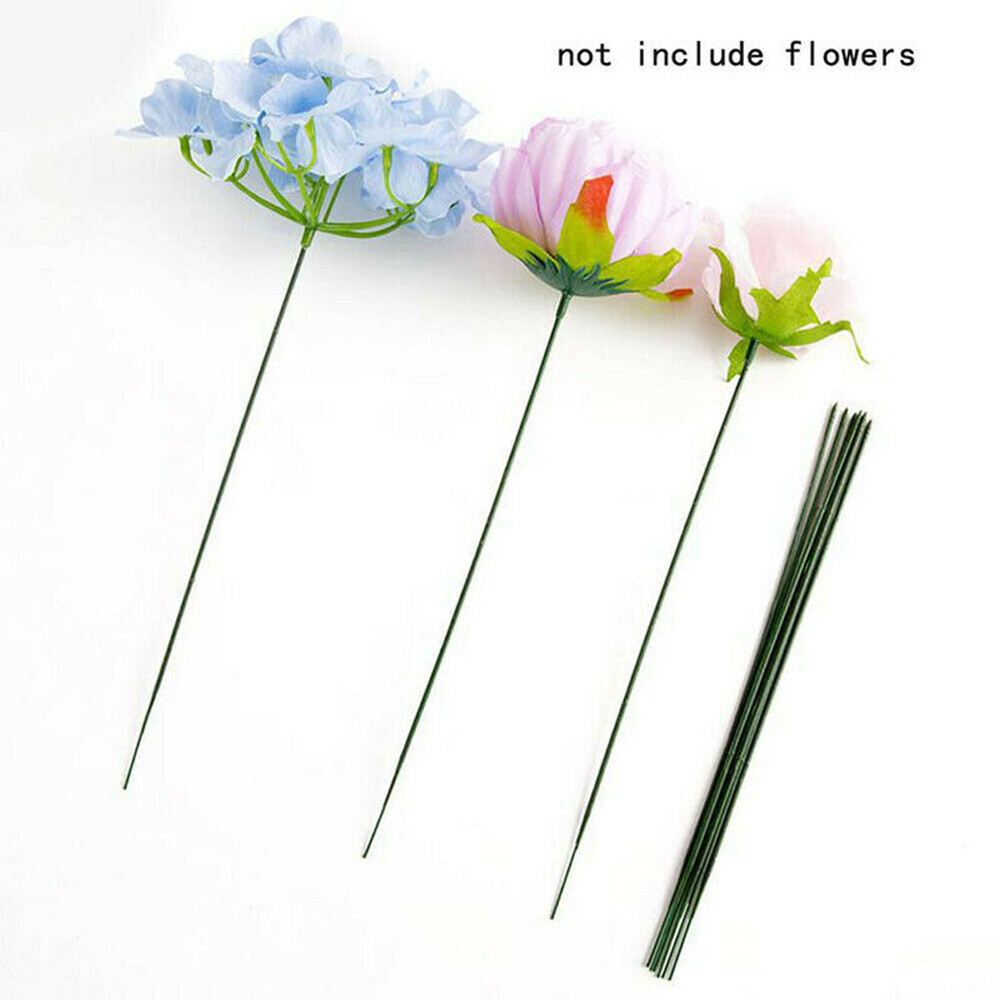 100Pcs/Set Flower Rod Plant Potted Stem Gardening Wire Plastic Artificial Decor