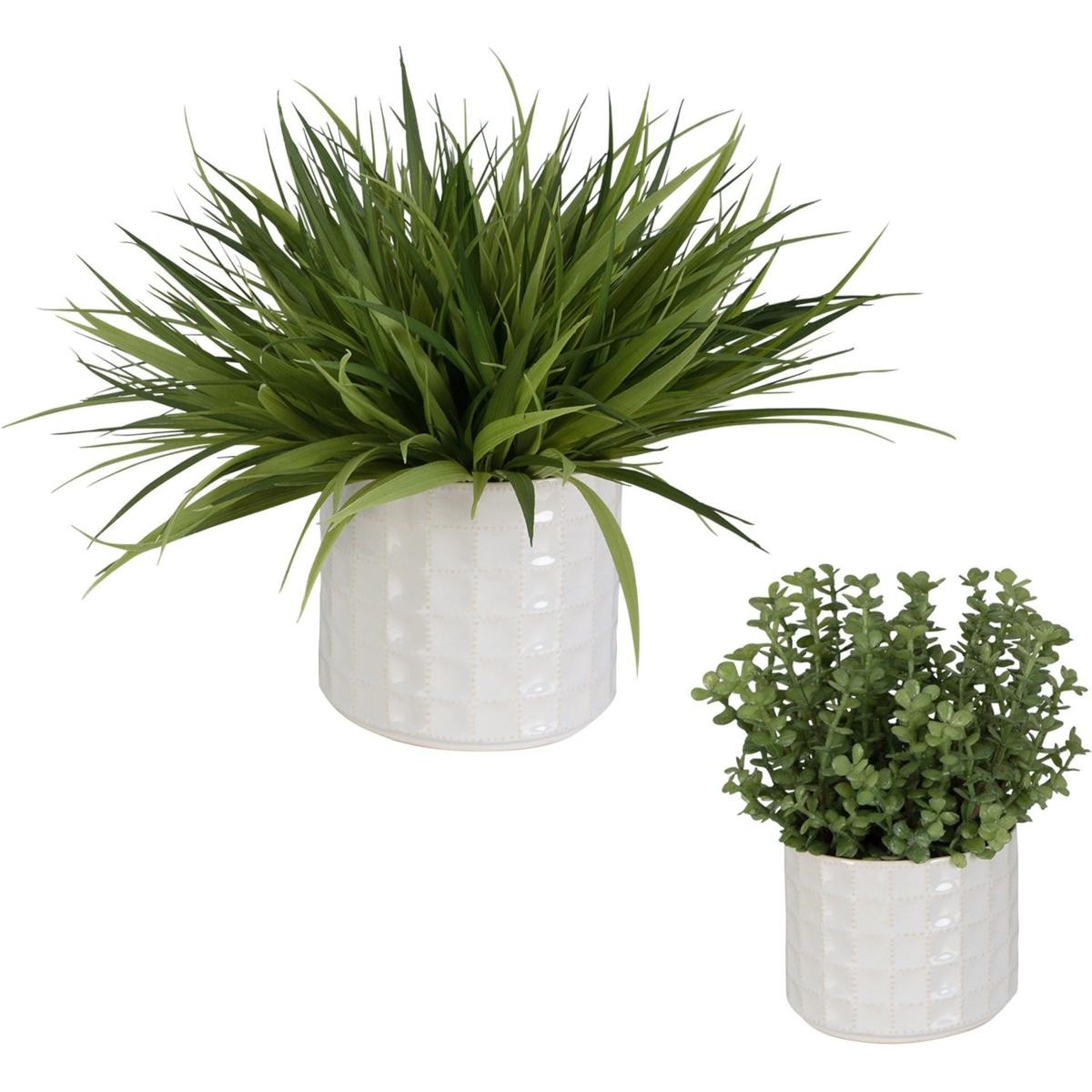 Uttermost 60211 Edgewood Green with White Glaze Greenery, Set of 2