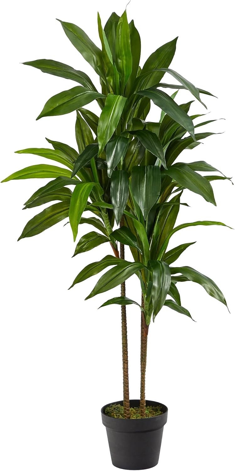 Lifelike 48in Dracaena Silk Plant for Elegant Home Decor – Bendable Branches