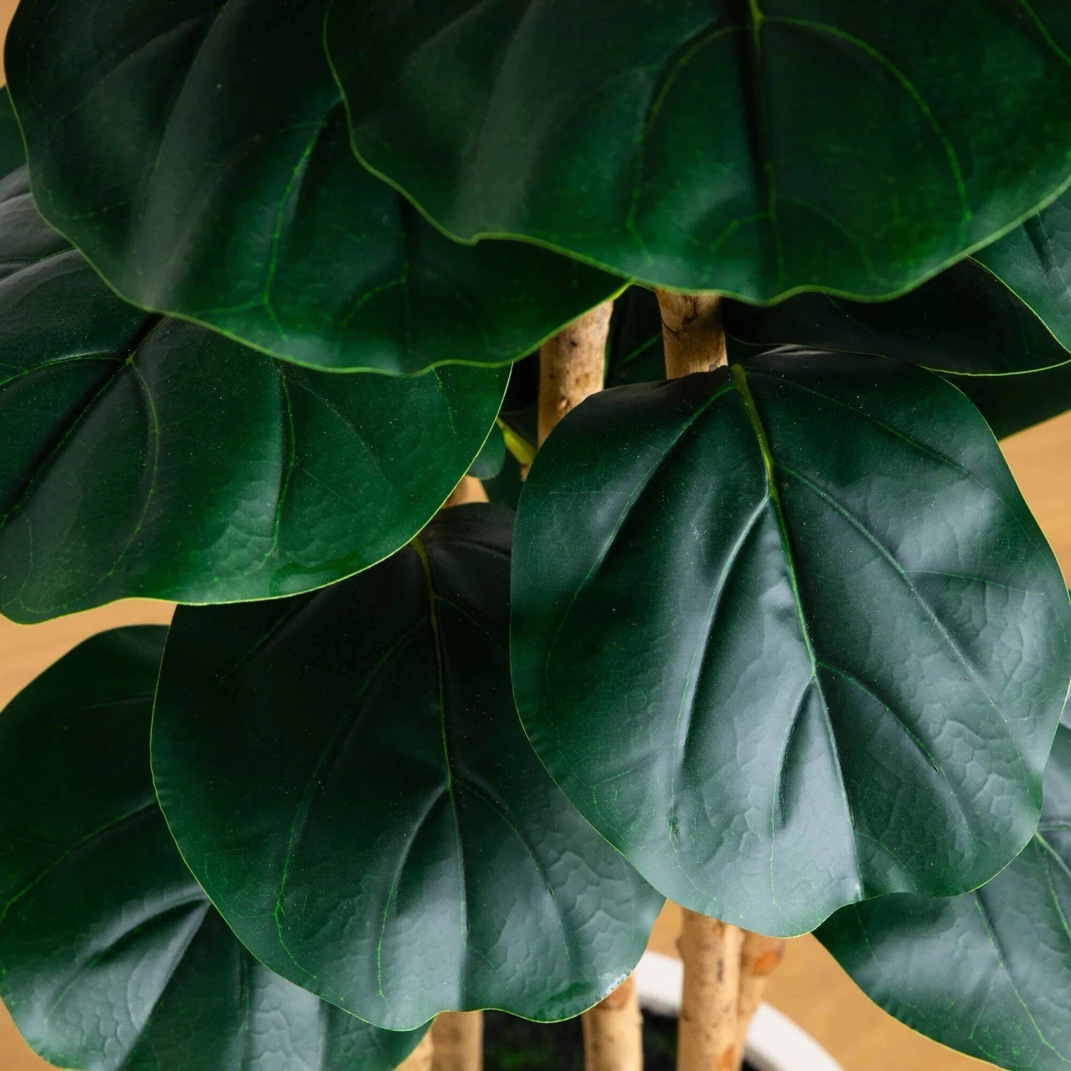 8 Ft. Artificial Fiddle Leaf Tree in Decorative White Planter. Retail $299