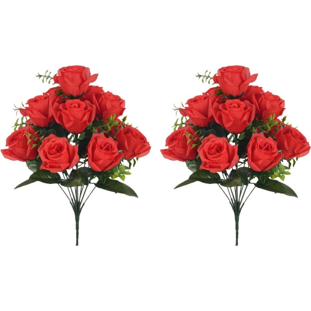 Colorful Silk Rose Flowers Bouquet for DIY Crafts and Event Decorations