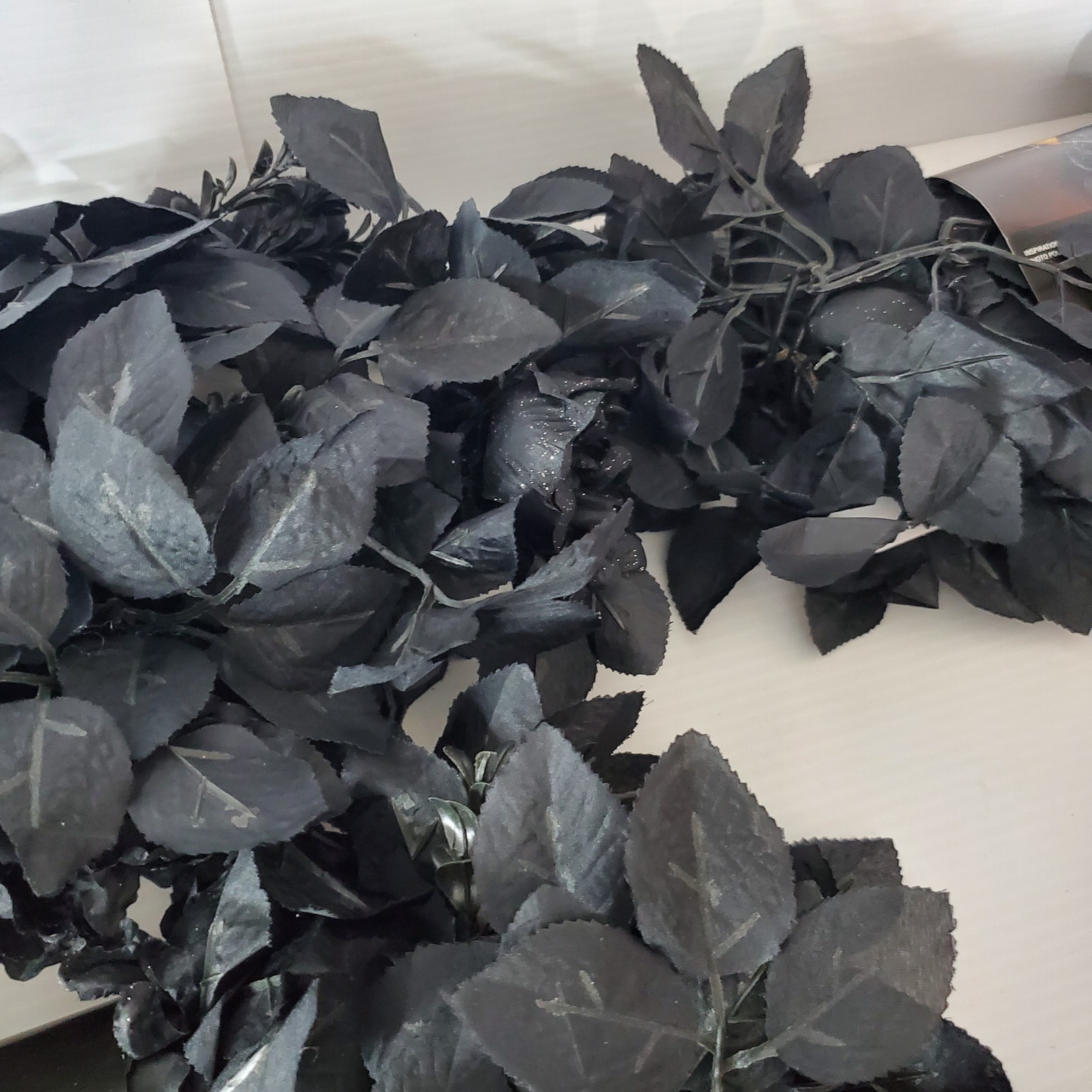 Ashland Halloween Gothic Chain Garland Glitter Black Rose 6ft Each Lot Set Of 8