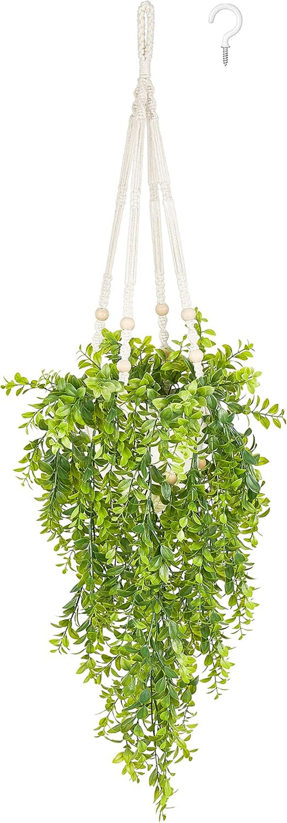 Fake Hanging Plant with Pot, Artificial Plants for Home Spring Decor