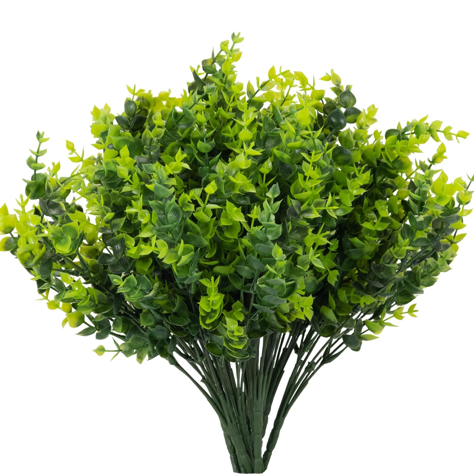 LYRWI 8 Bundles UV Resistant & NonFading Artificial Boxwood Shrubs Fake Gree…