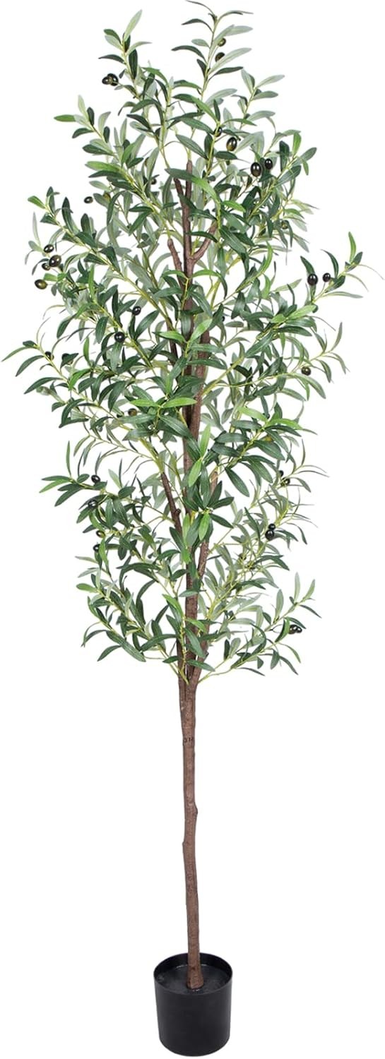 Artificial Olive Tree, 6FT Tall Faux Olive Trees 72in Outdoor Fake Potted Silk