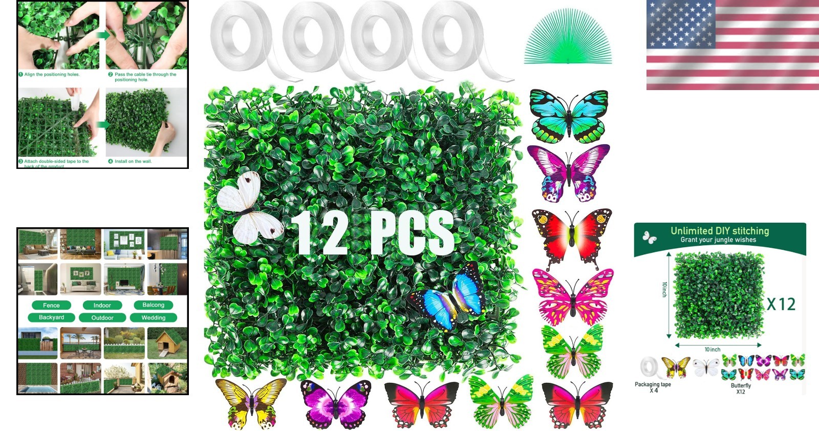 Natural Look Artificial Grass Wall Panel – Ideal for Stylish Privacy & Decor