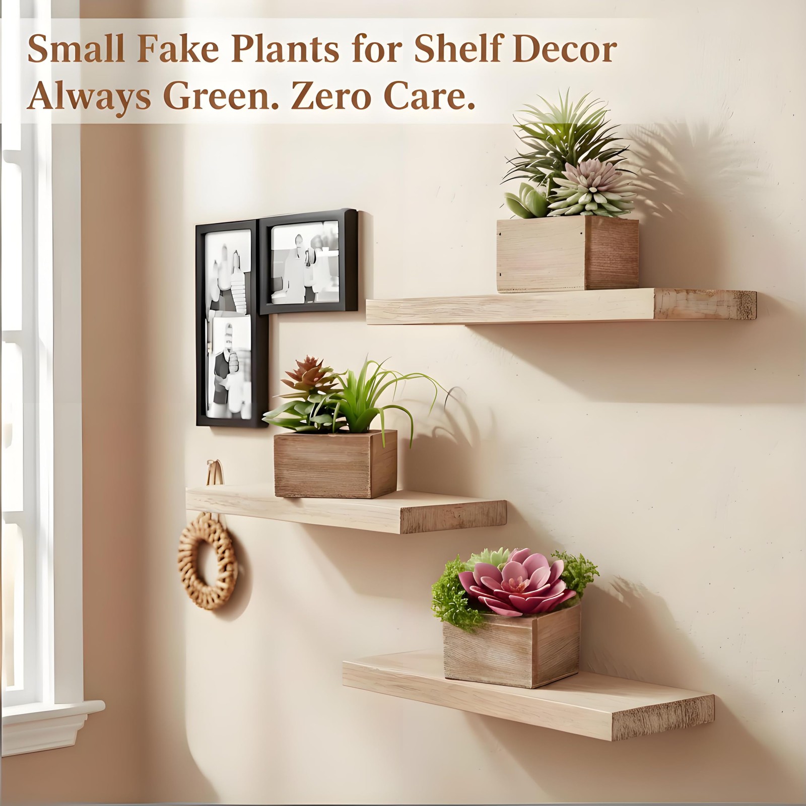 Succulent Plants Artificial for Home Bathroom Decor Fake Plants 3 Pack
