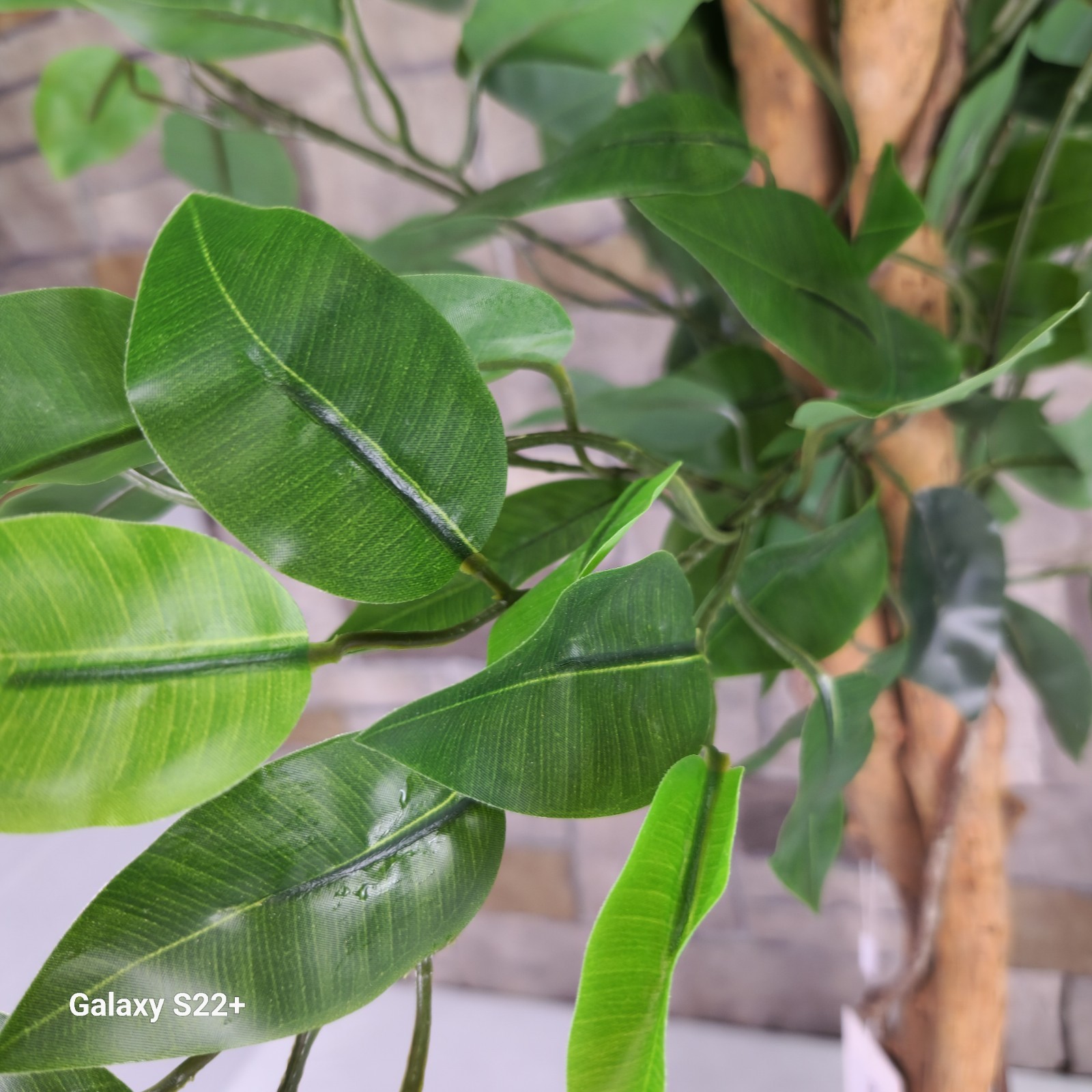 4ft Artificial Ficus Tree Indoor Home Office Decor Natural Wood Silk Leaves Moss