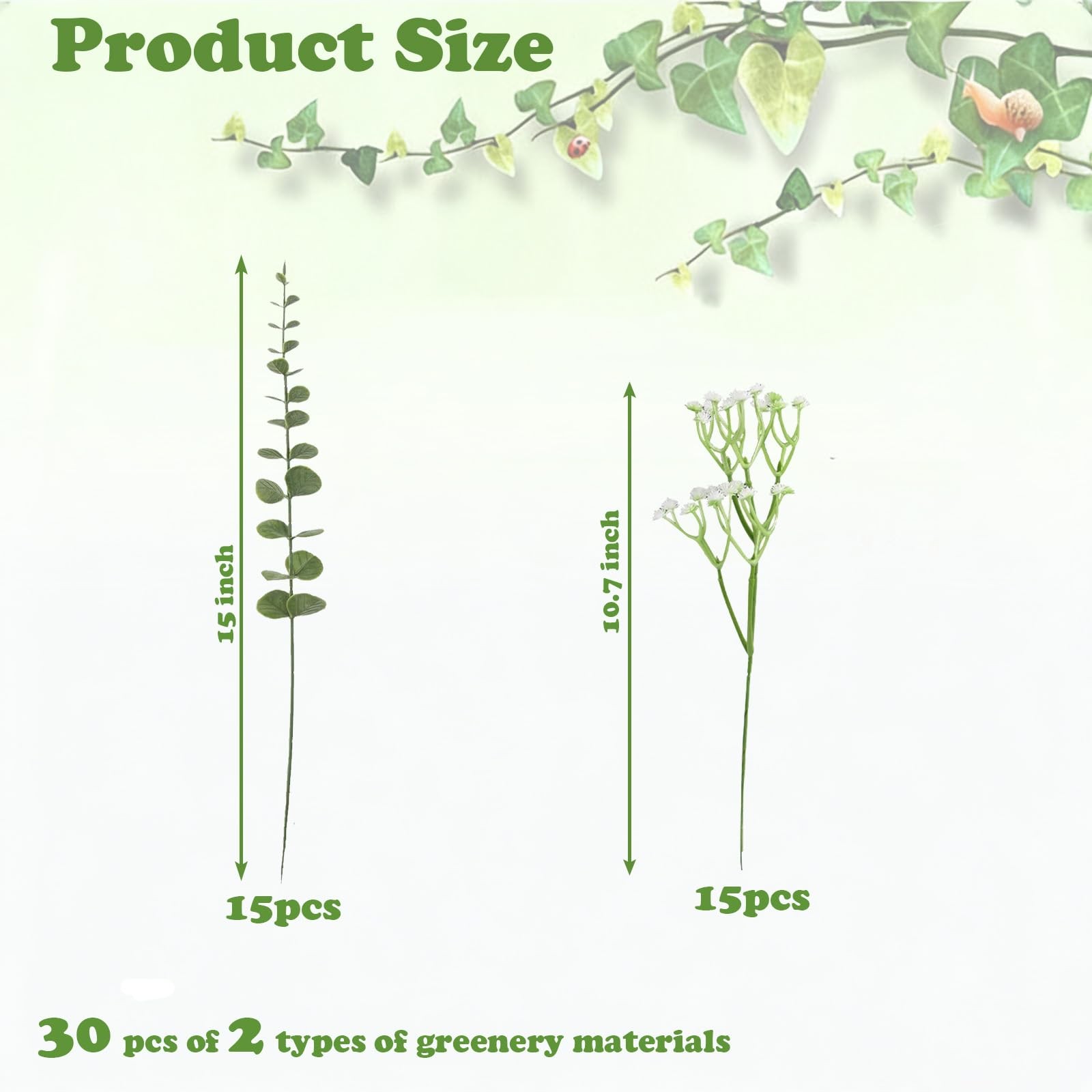 Artificial Mixed Eucalyptus Stems Leaves Bulk – 30pcs Realistic Greenery for …