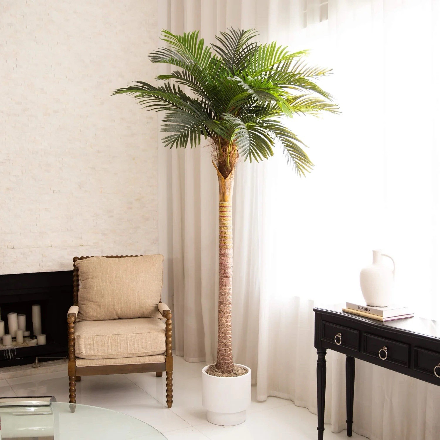 8’ Artificial Coconut Palm Tree. Retail $259