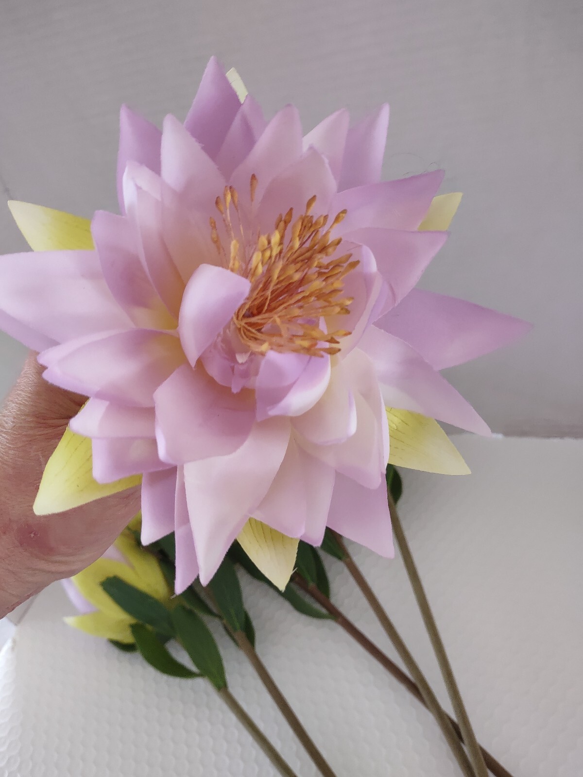 Artificial lotus blossom flower Stems (Six Stems)