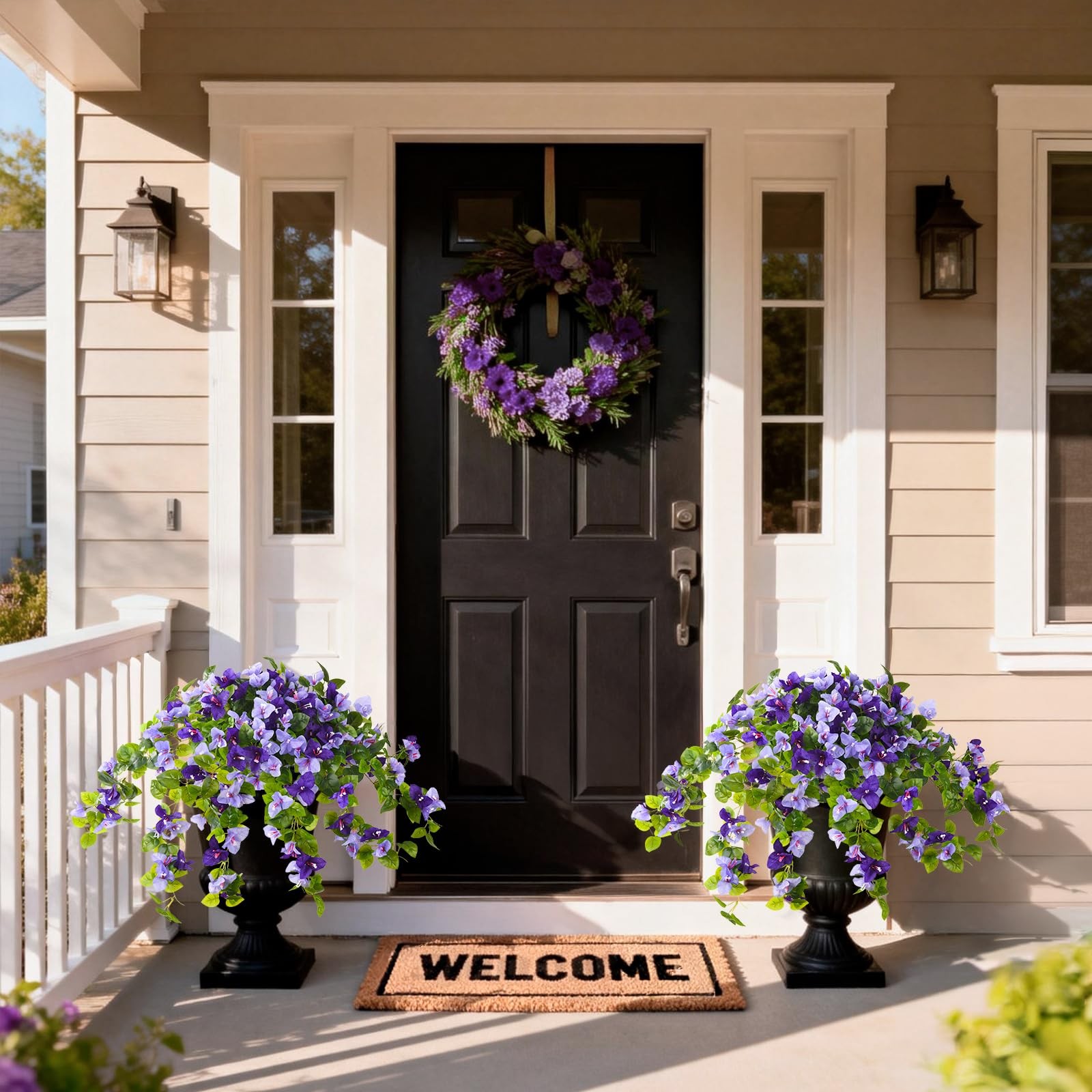 Faux Bougainvillea Artificial Flowers Plants for Outdoor Spring Summer Decora…