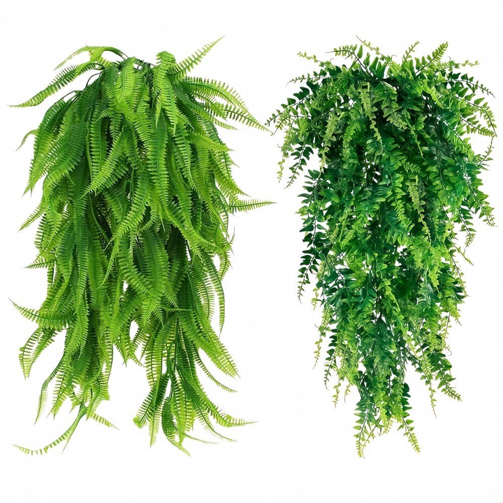 8pcs Artificial Hanging Plants Flowers Outdoor Fake Fern Garland Wedding Decor