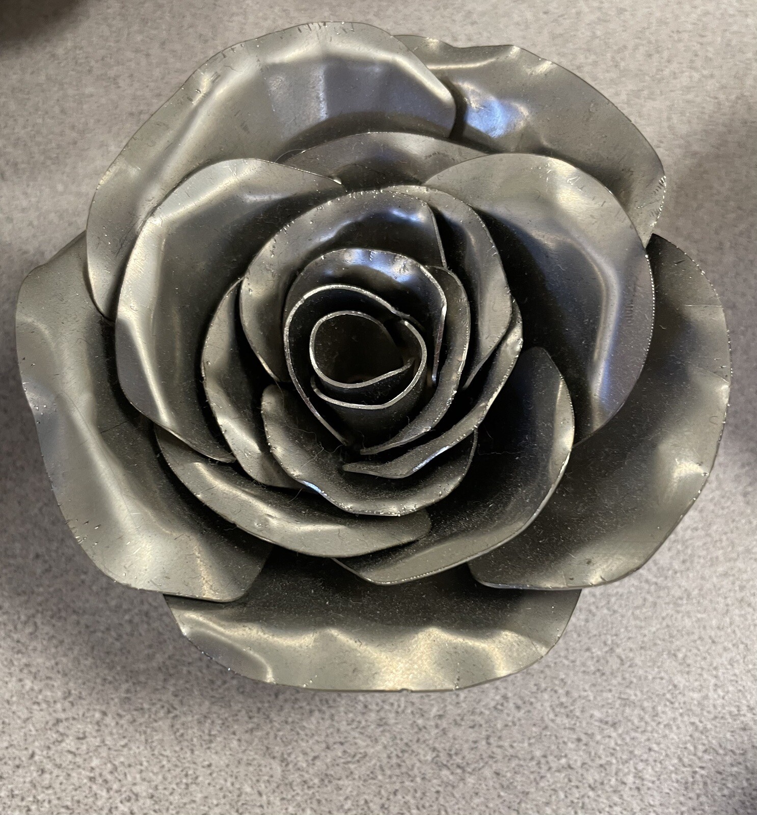 Metal Rose Flowers, handcrafted, bent, and welded. $15/Rose.