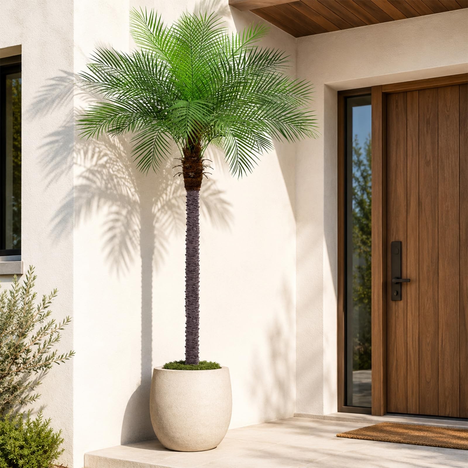 8ft Artificial Phoenix Palm Tree, Faux Coconut Silk Tropical Fake Palm Plant …