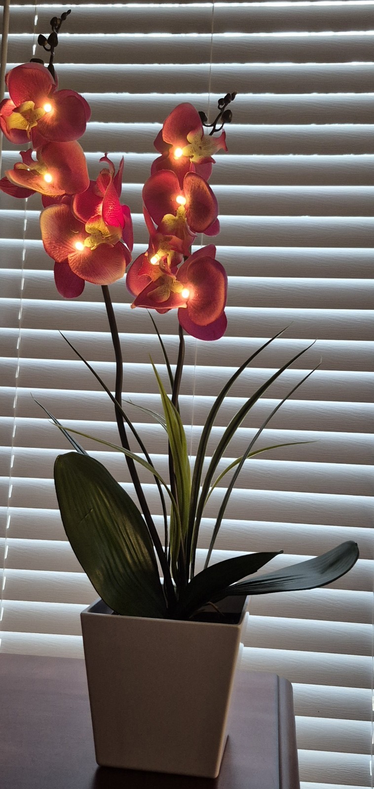 Beautiful Lighted Orchid Flower Arrangement. Pink Homeseasons Xlarge 22 Inches