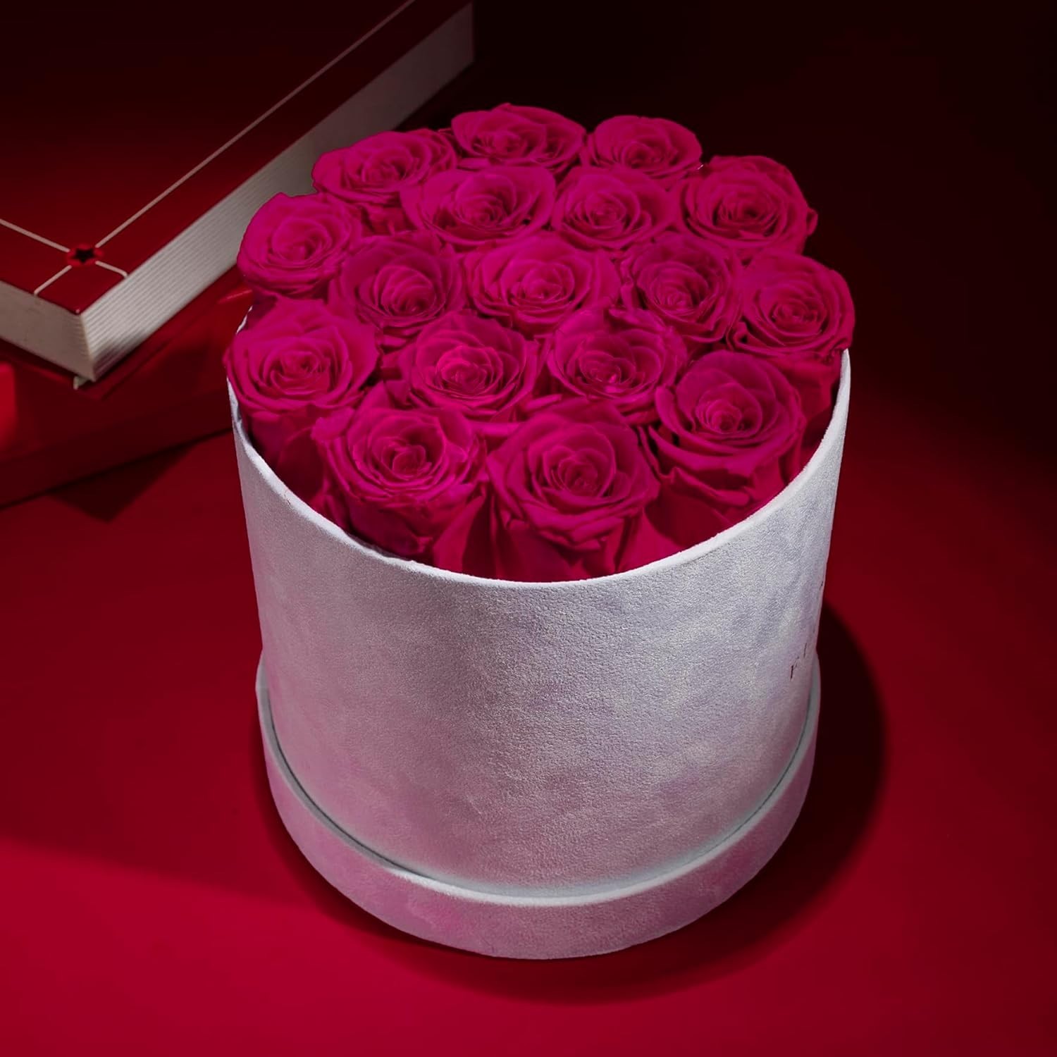 Gorgeous 17 Roses in Suede Box – Perfect for Anniversaries & Special Moments