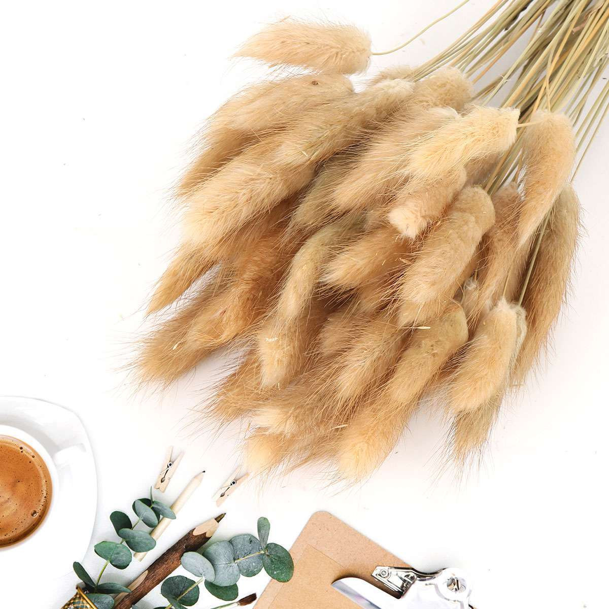 85Pcs 17″ Tall Boho Natural Dried Pampas Grass Bouquet Total Decor Wedding Party