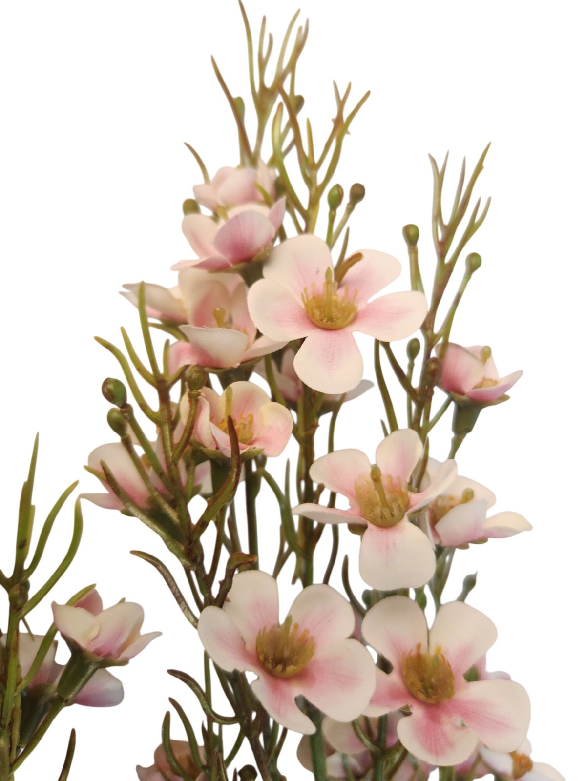 Blush Pink Dogwood Stems Two Tone Wax Flower Faux Floral Pink White Tips Wedding