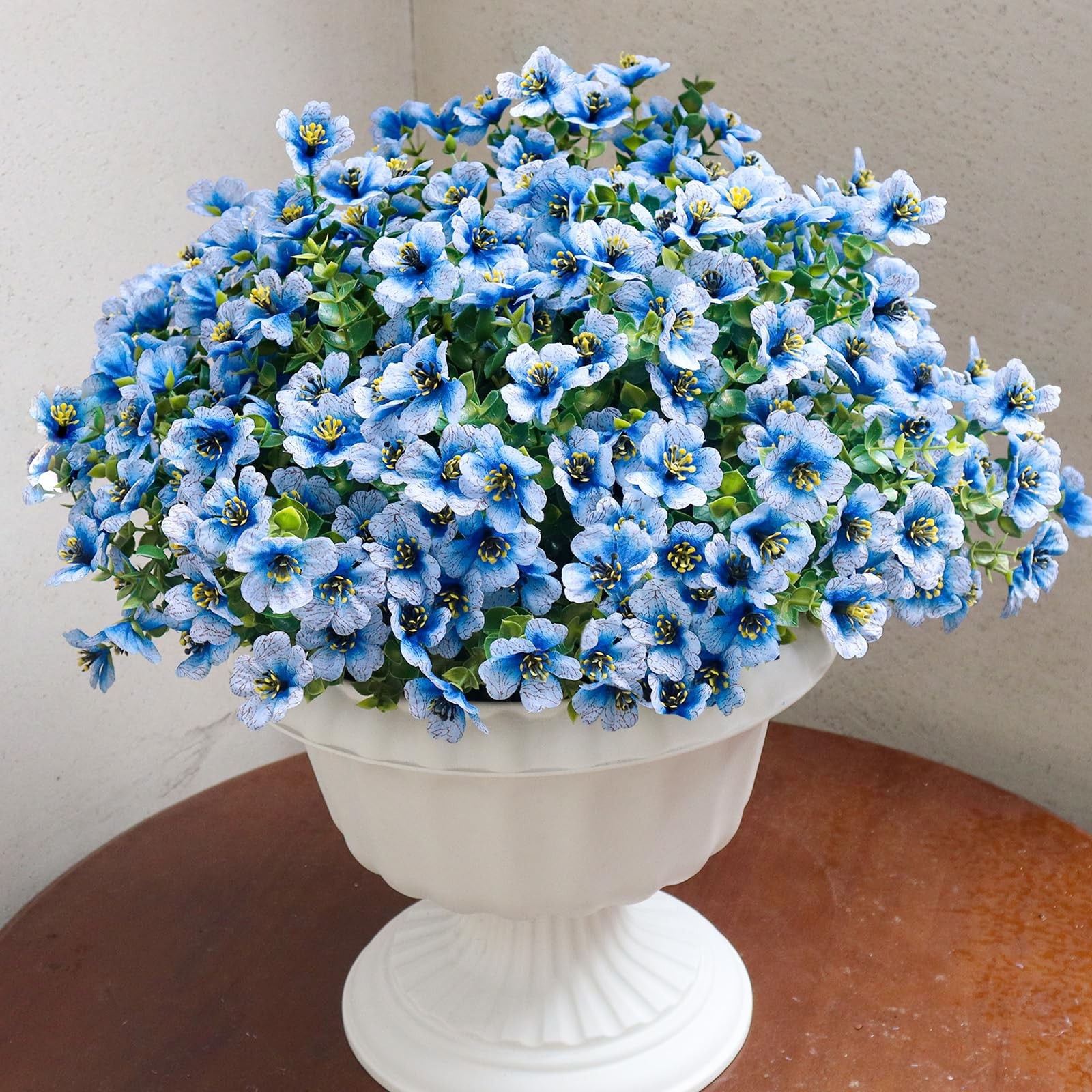 Artificial Flowers for Outdoors, 12 Bundles UV Resistant Artificial Outdoor F…