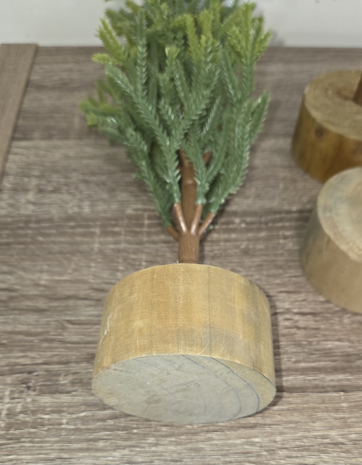 Set of 3 Christmas Target Bullseye’s Playground Wood Base Tree Mini Christmas