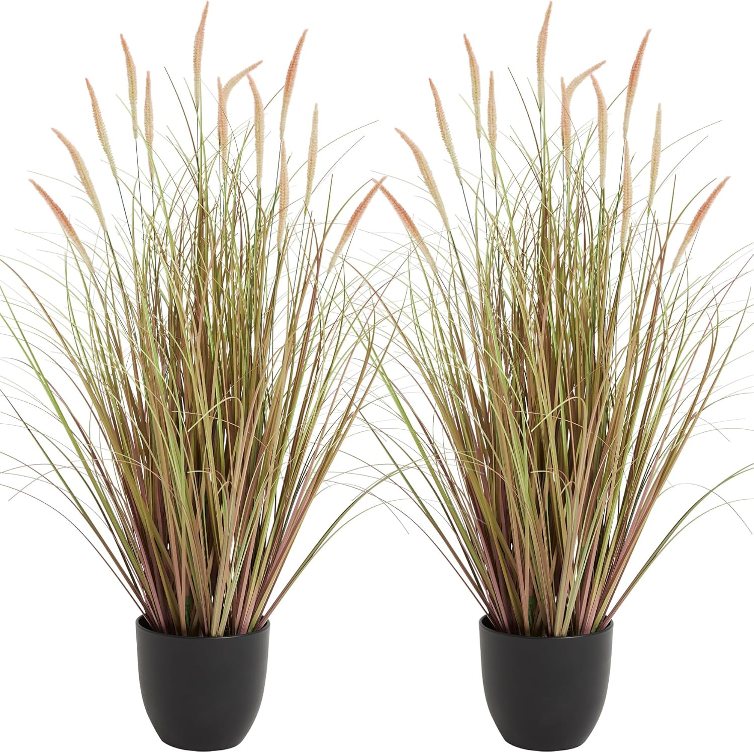 3Ft 2-Pack Artificial Cattail Grass for Home, Office, Wedding Decor