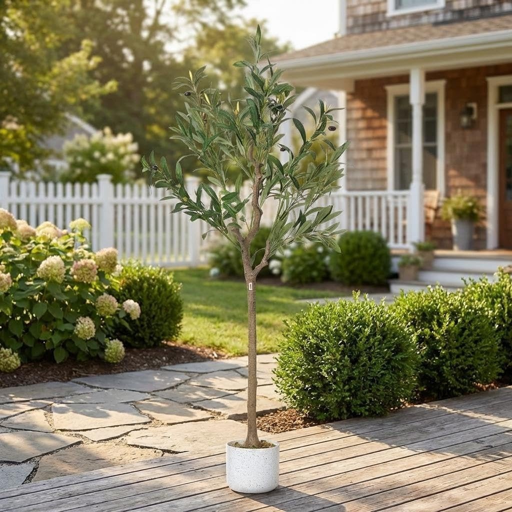 Artificial Olive Tree Faux Realistic Olive Trees with Branches and Fruits Decor
