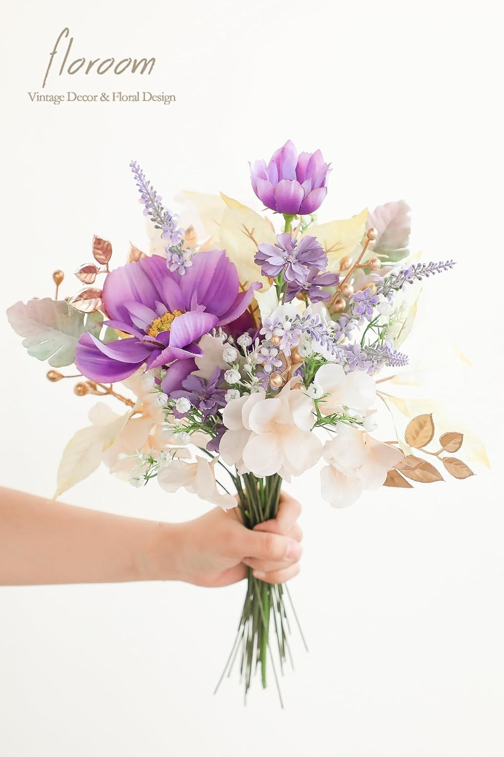 Artificial Greenery Stems Box Set, 45Pcs with 9 Kinds of Faux Greenery Flowers P