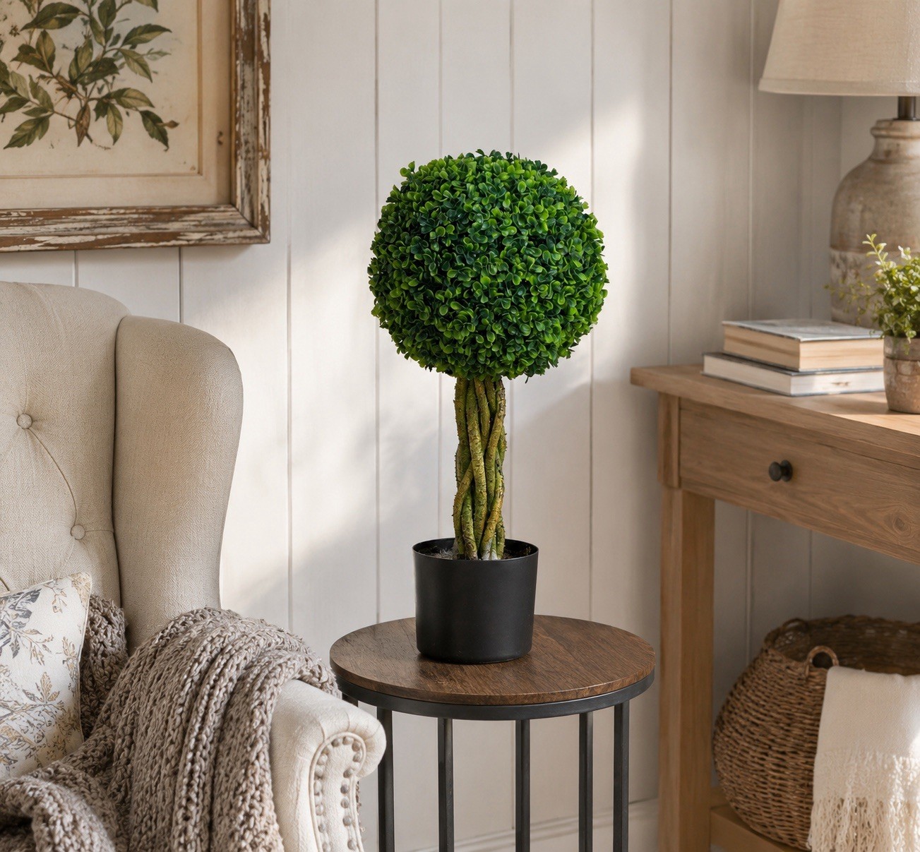 2′ Boxwood Topiary Ball Artificial Tree UV (Indoor/Outdoor). Retail $124