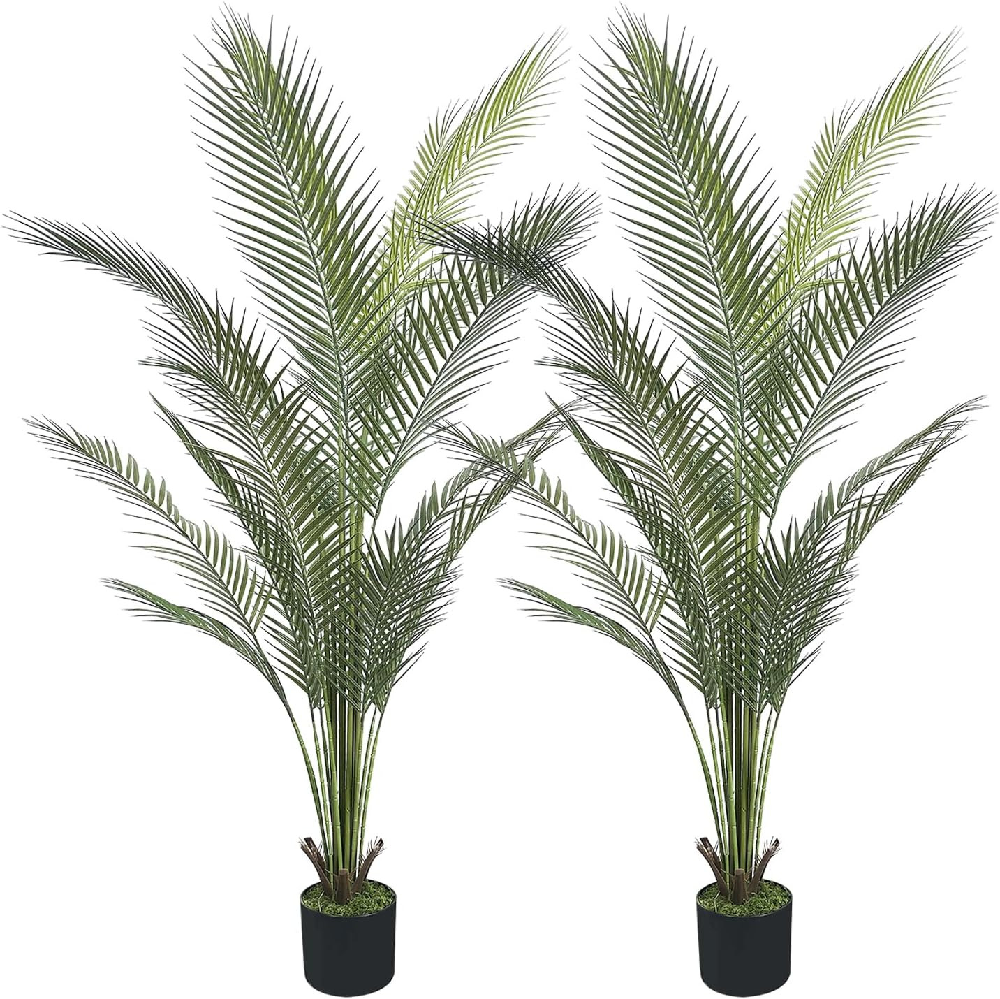Artificial Palm Plant 3FT Fake Palm Tree with 9 Trunks Perfect 36Inch Faux Tropi