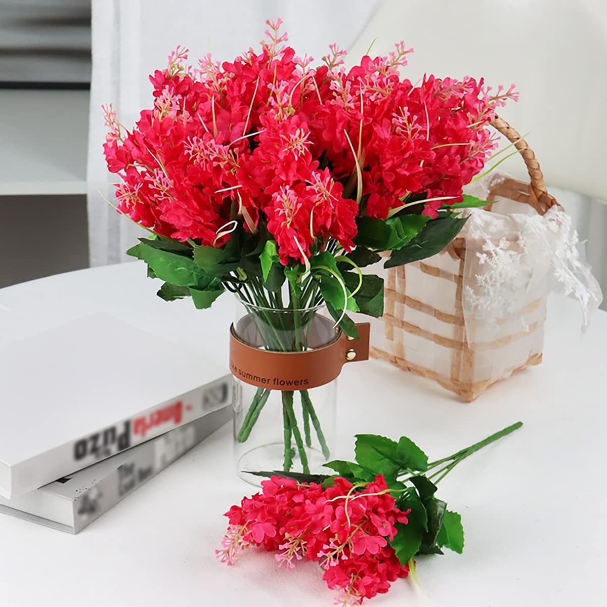 13.78 inch Artificial Hyacinth Flower Bouquet, Silk Hyacinth Flowers Fake Flo…