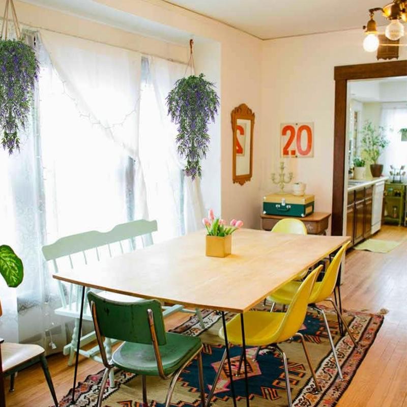 2/4PCS Artificial Vine Plants – Fake Hanging Greenery for Home, Garden & Outdoor