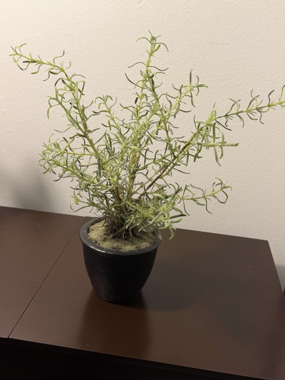 Rustic Artificial Rosemary Potted Plant – Perfect for Farmhouse Decor