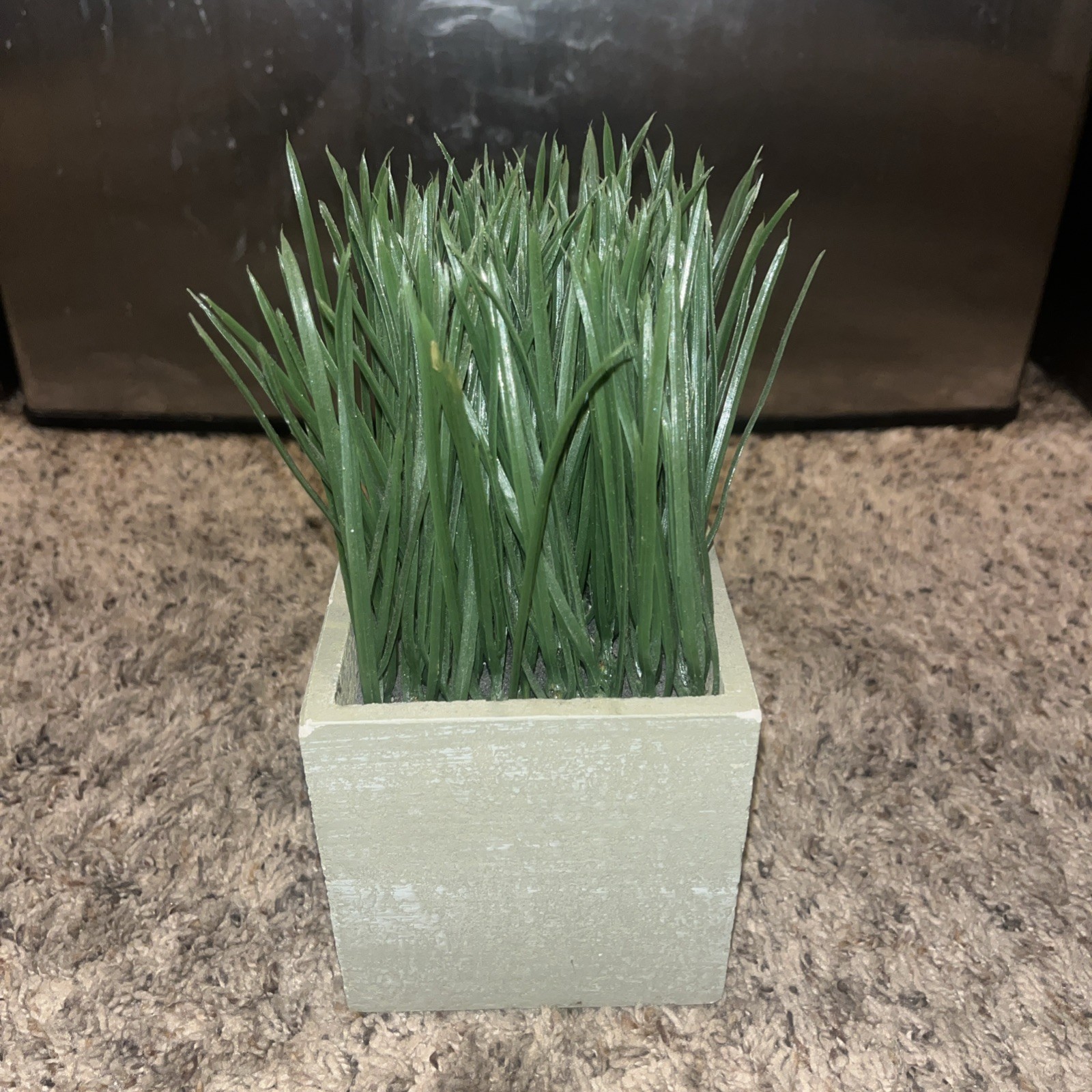 RusticReach Faux Grass in Black Pot￼