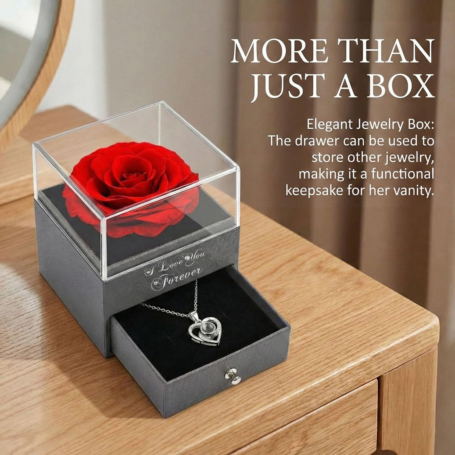 Preserved Real Roses Gifts for Mom Wife Girlfriend Her on Anniversary Mother’…