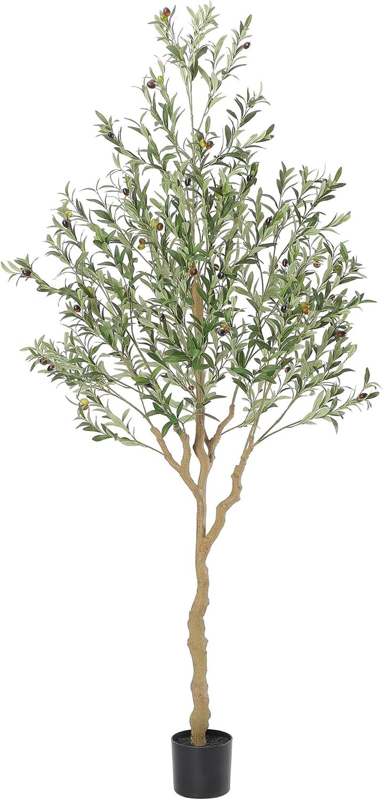 Nafresh Tall Faux Olive Tree，7Ft（84In） Realistic Potted Silk Artificial Indoor w