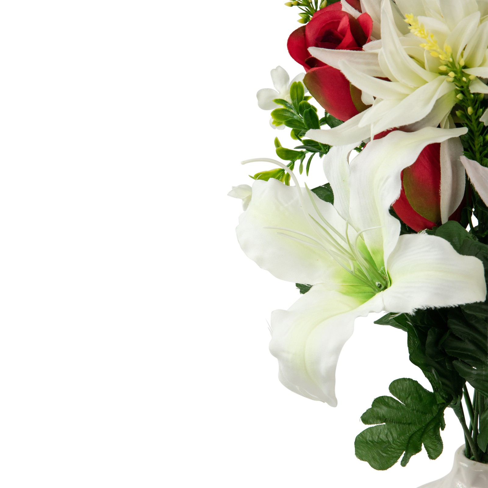 Allstate 26″ Dahlia, Lily and Rose Artificial Silk Floral Half Bouquet