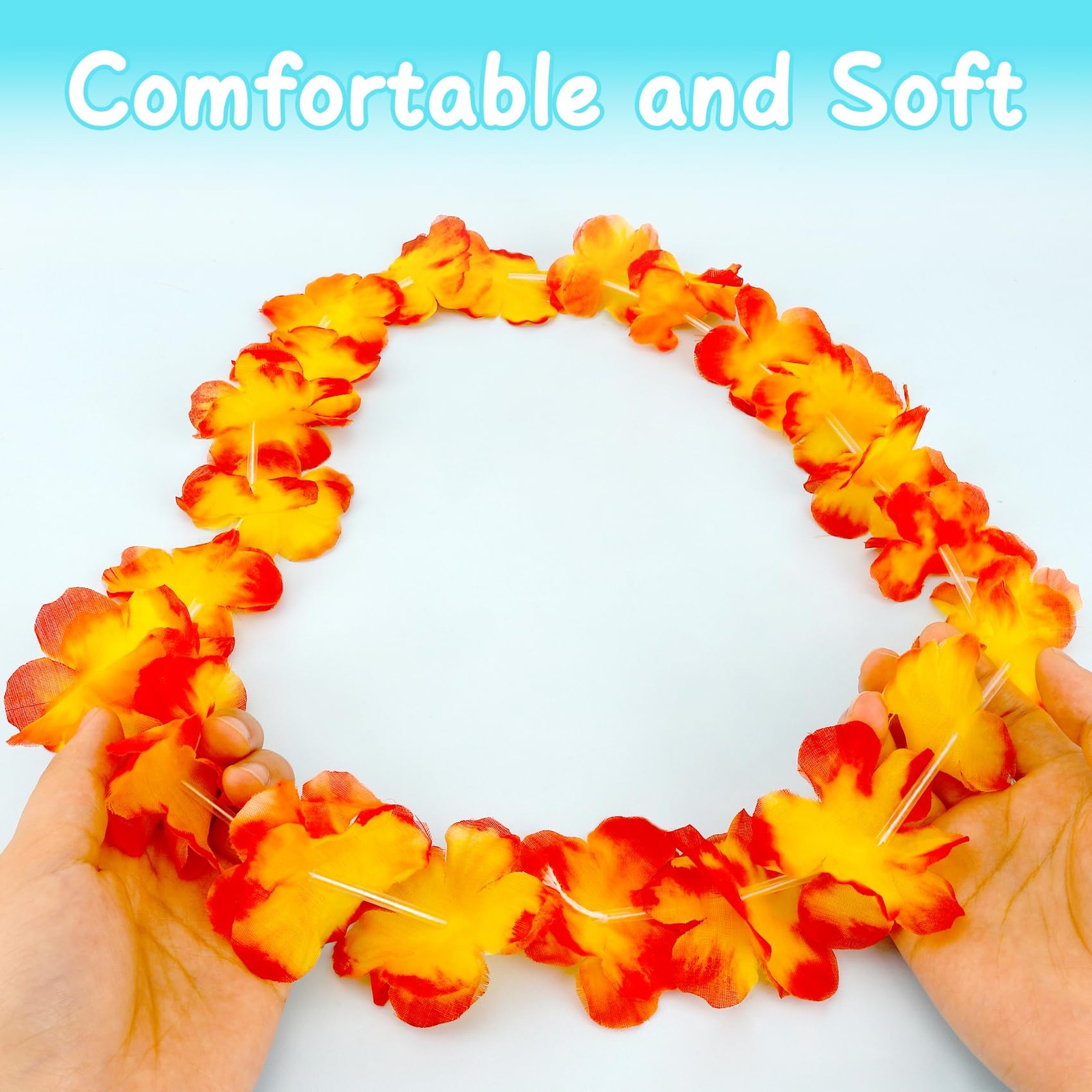 Hawaiian Leis for Luau Party Decorations 24PCS Hawaiian Leis Bulk Colorful Ha…